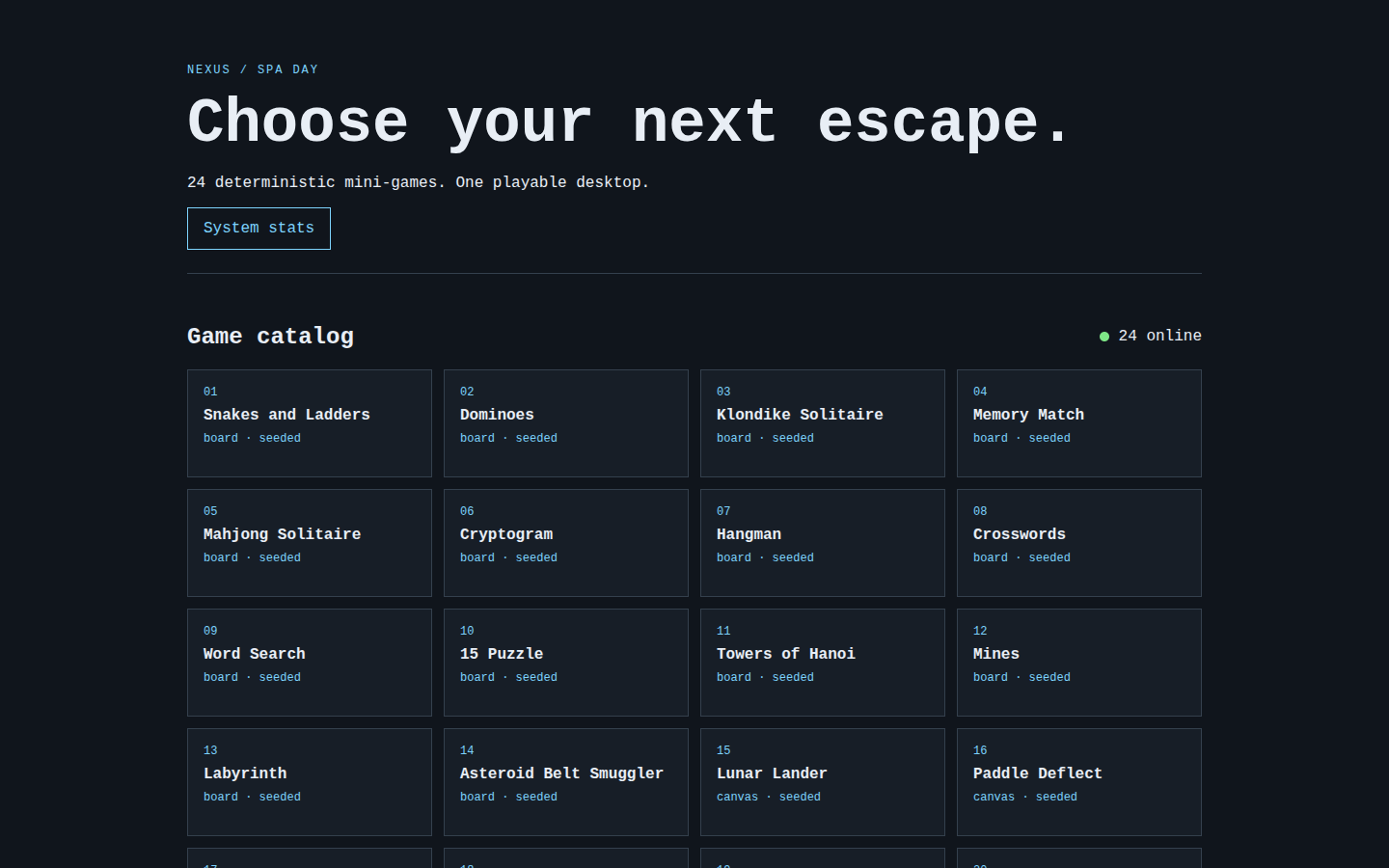 A screen from Space Bunny Alpha