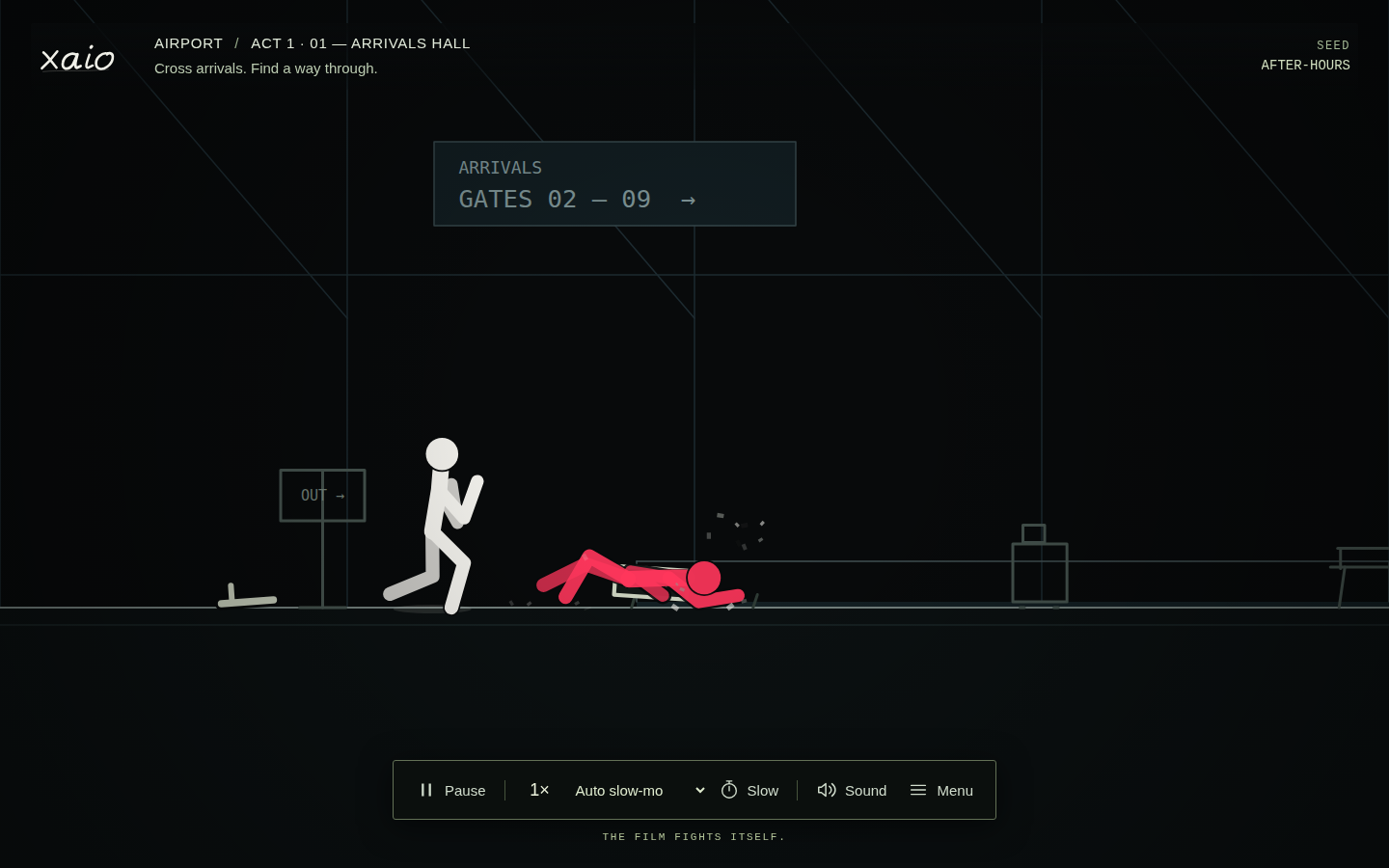 xaio Survivor in the Airport arrivals hall after a close-range encounter