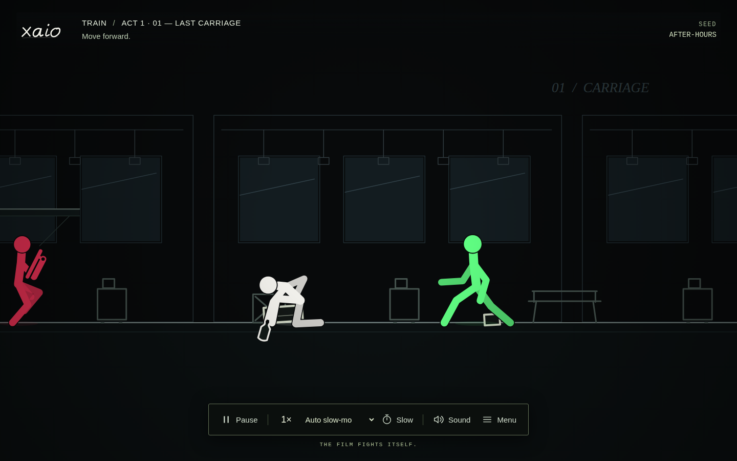 xaio Survivor fighting inside a Train carriage